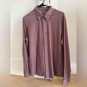 Men’s Lululemon Soft Knit Long Sleeve Button Up Shirt